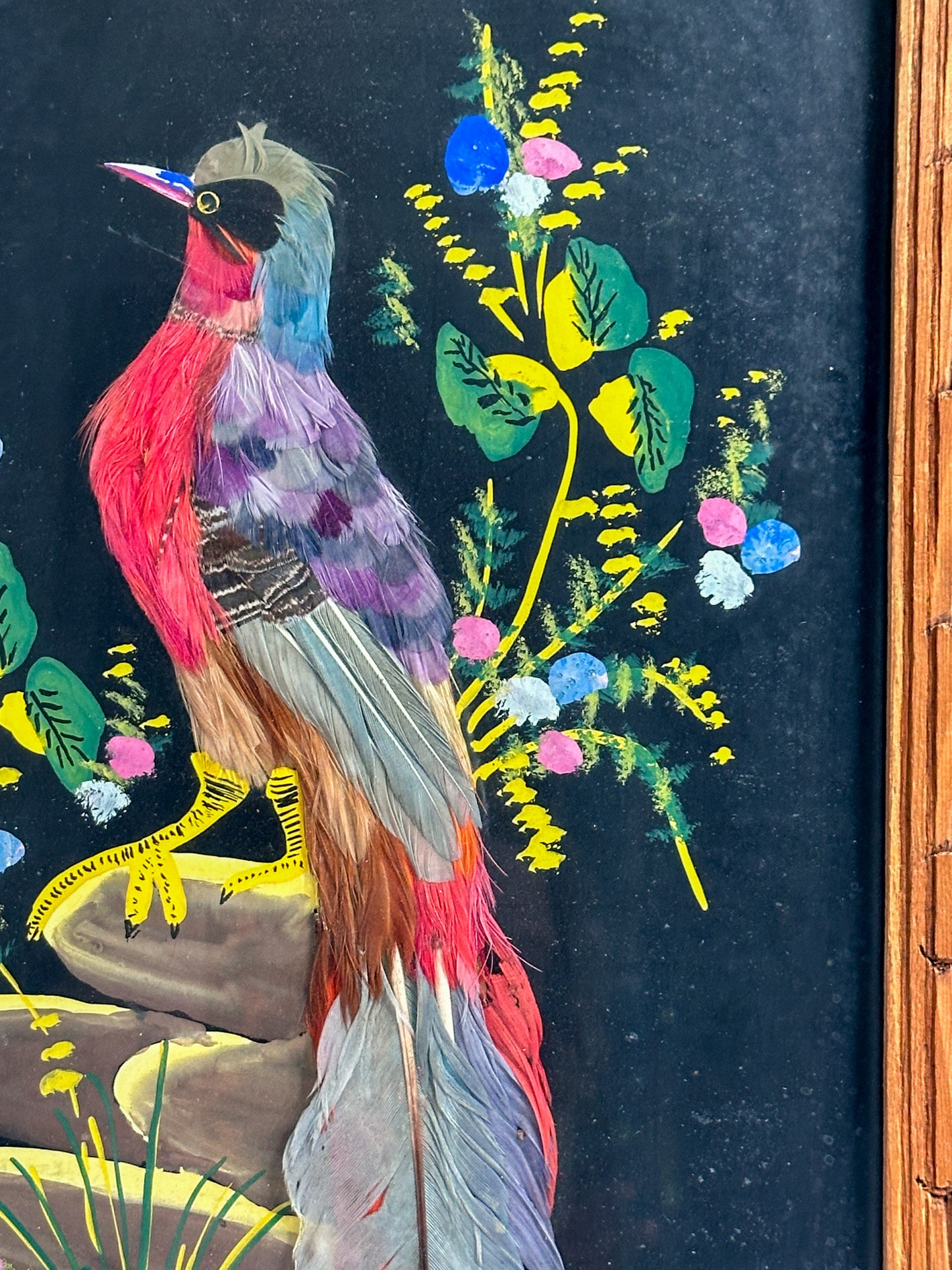 Vintage Mexican Feathercraft Art