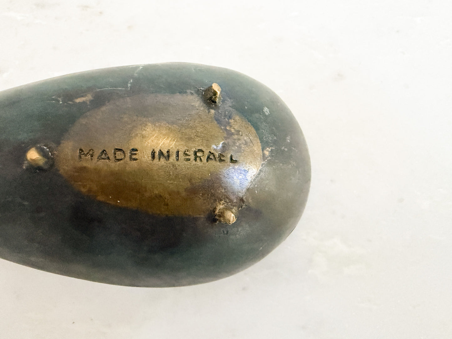 Vintage Hammered Brass Whale Ashtray