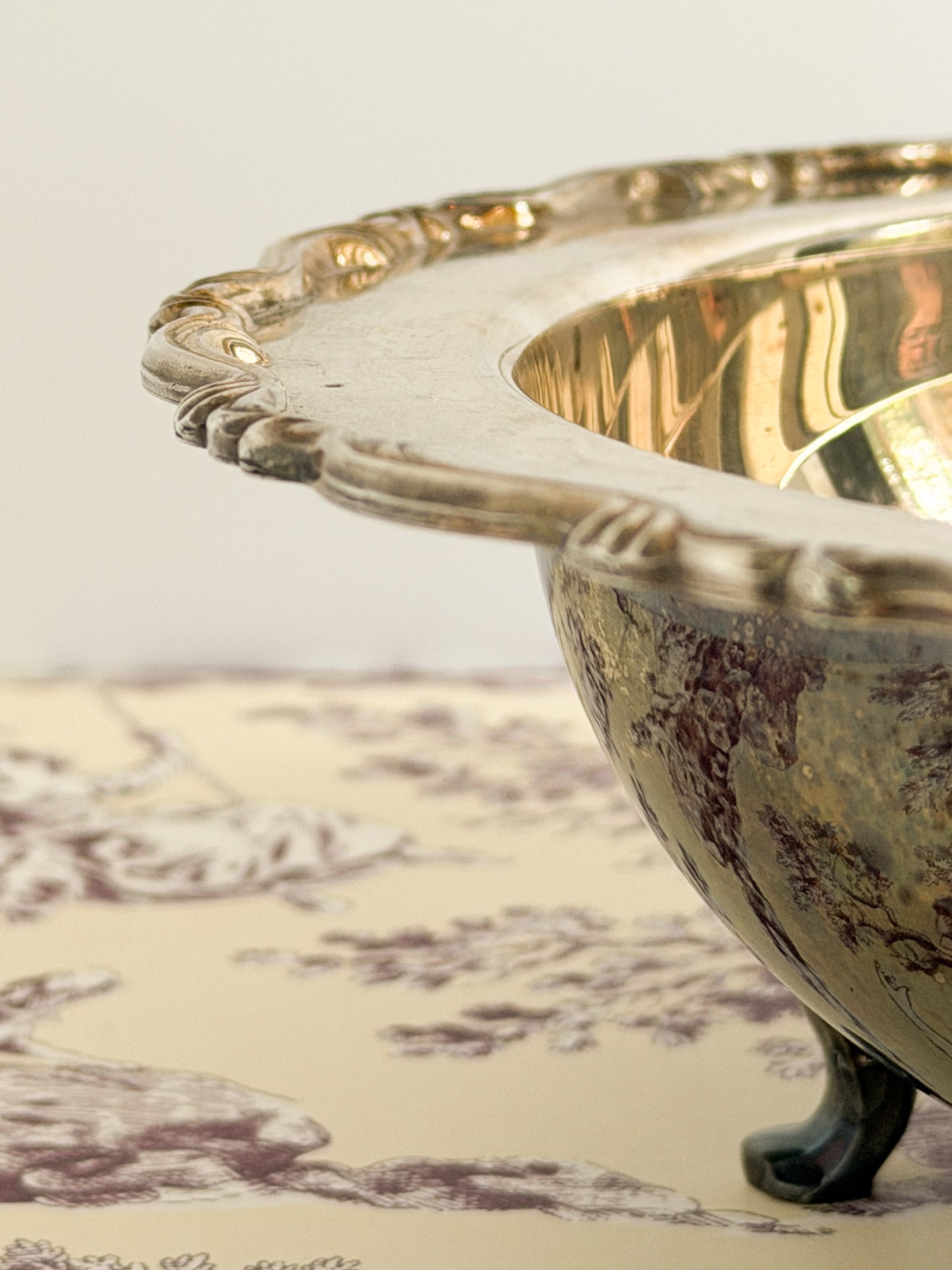 Vintage Silverplate Footed Bowl