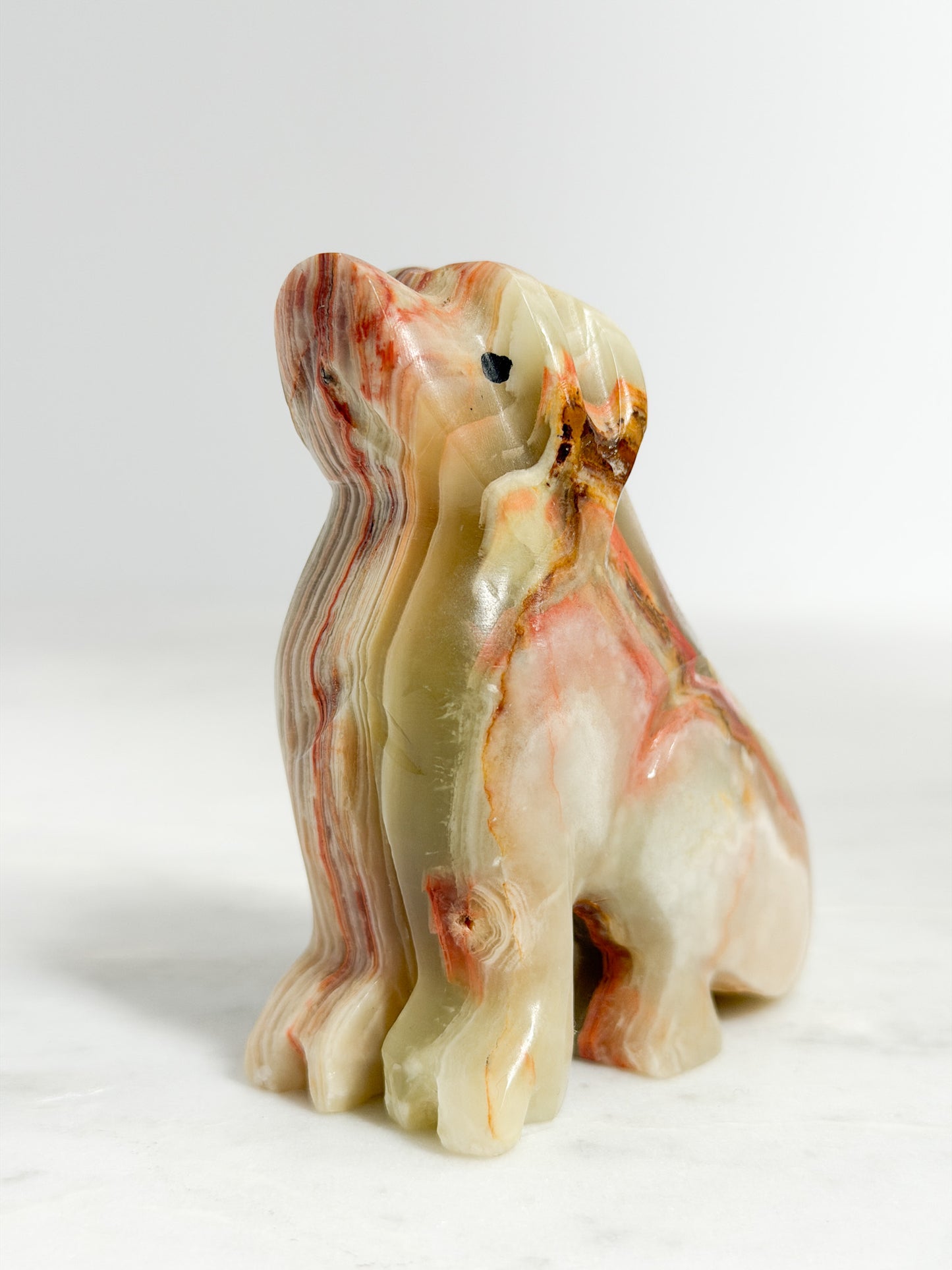 Vintage Hand-Carved Onyx Dog