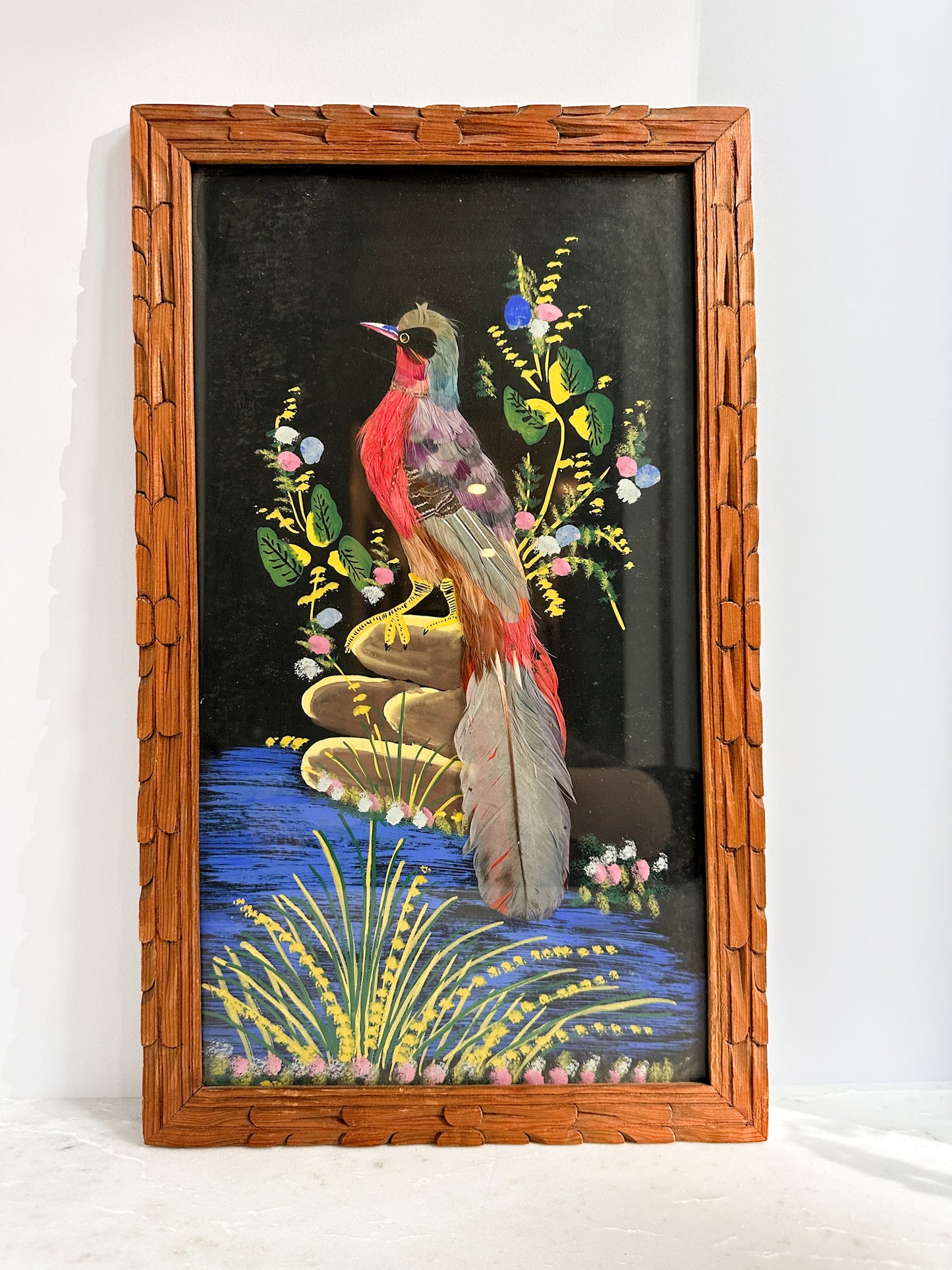Vintage Mexican Feathercraft Art