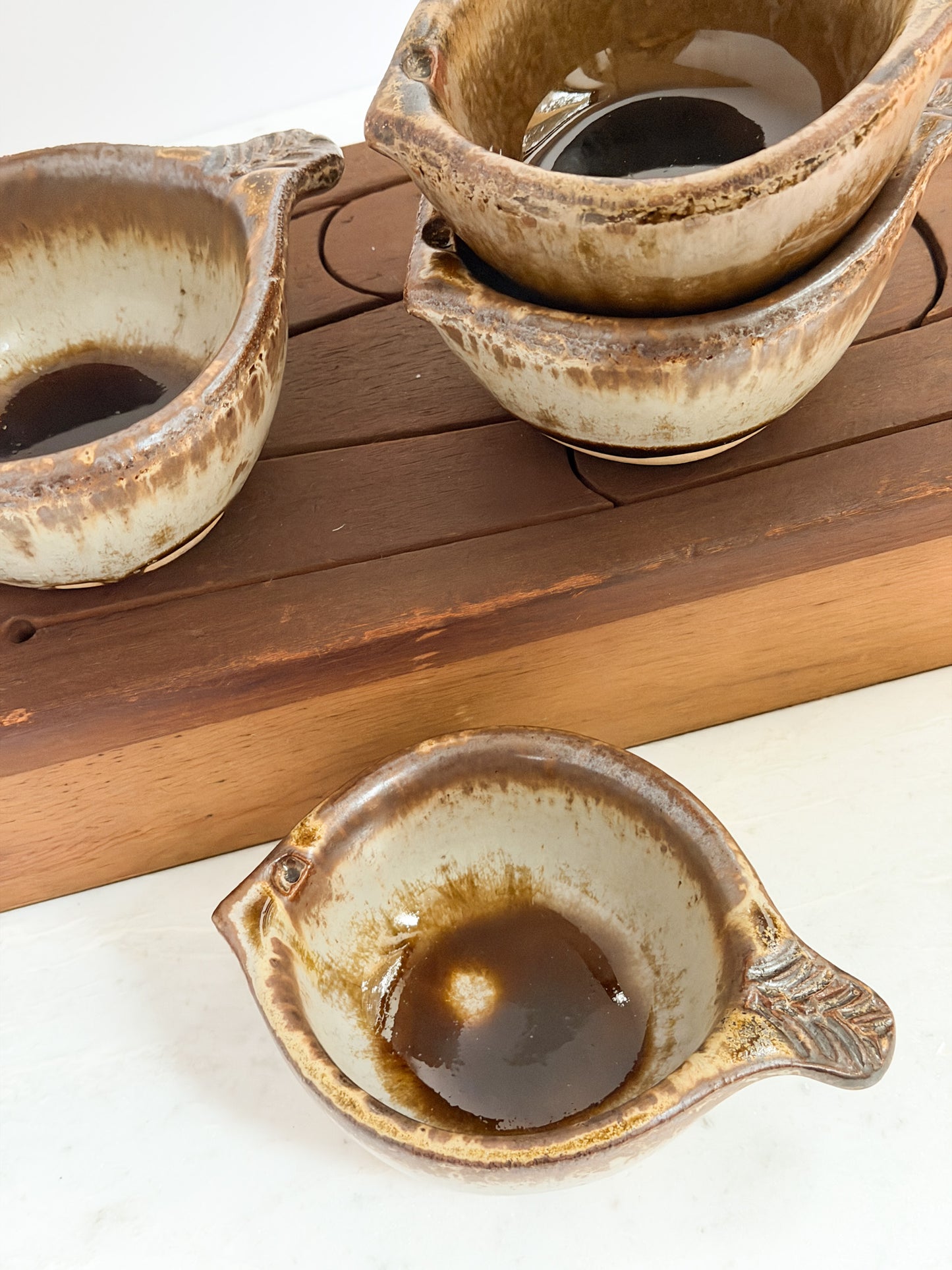 Set of 4 Vintage Pottery Bowls
