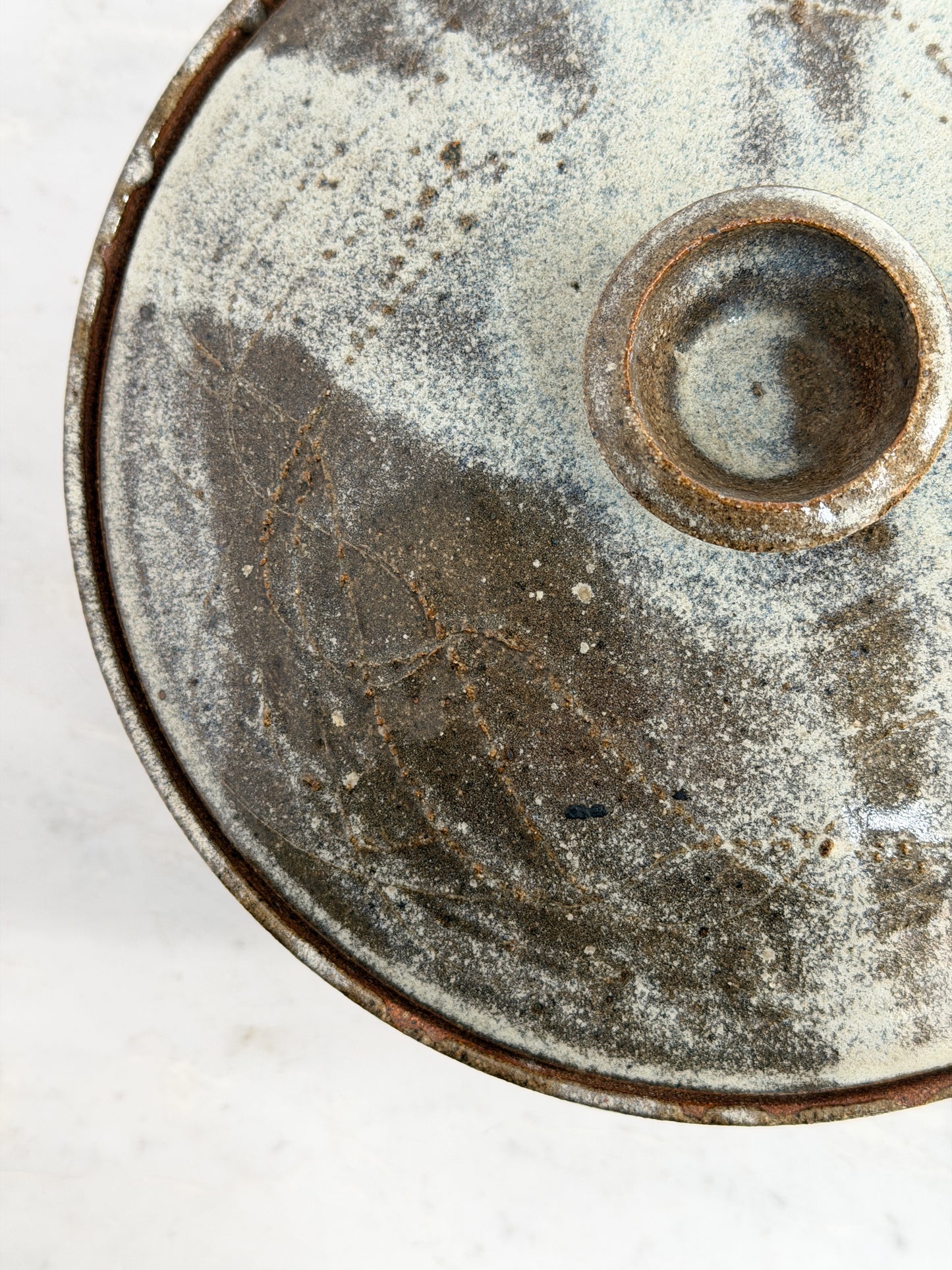 Studio Crafted Green and Blue Lidded Pot