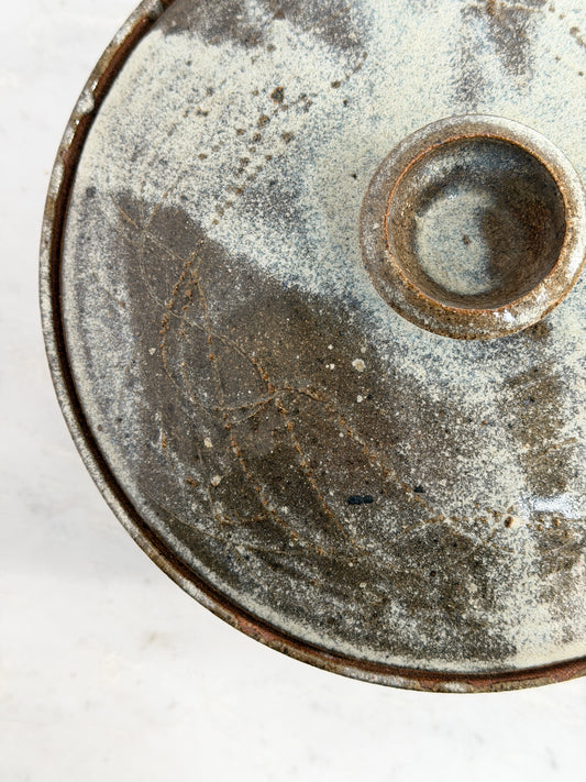 Studio Crafted Green and Blue Lidded Pot