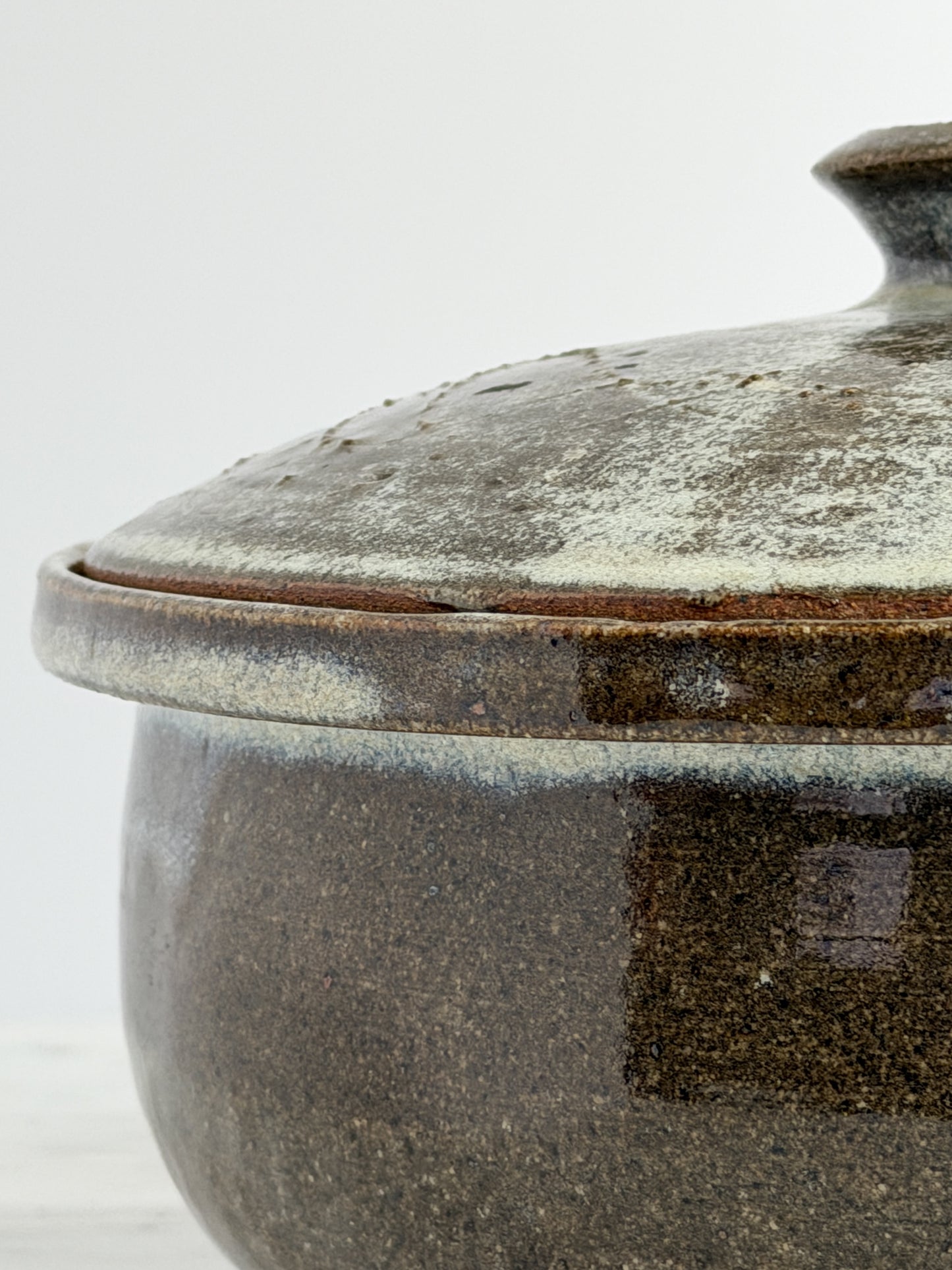 Studio Crafted Green and Blue Lidded Pot