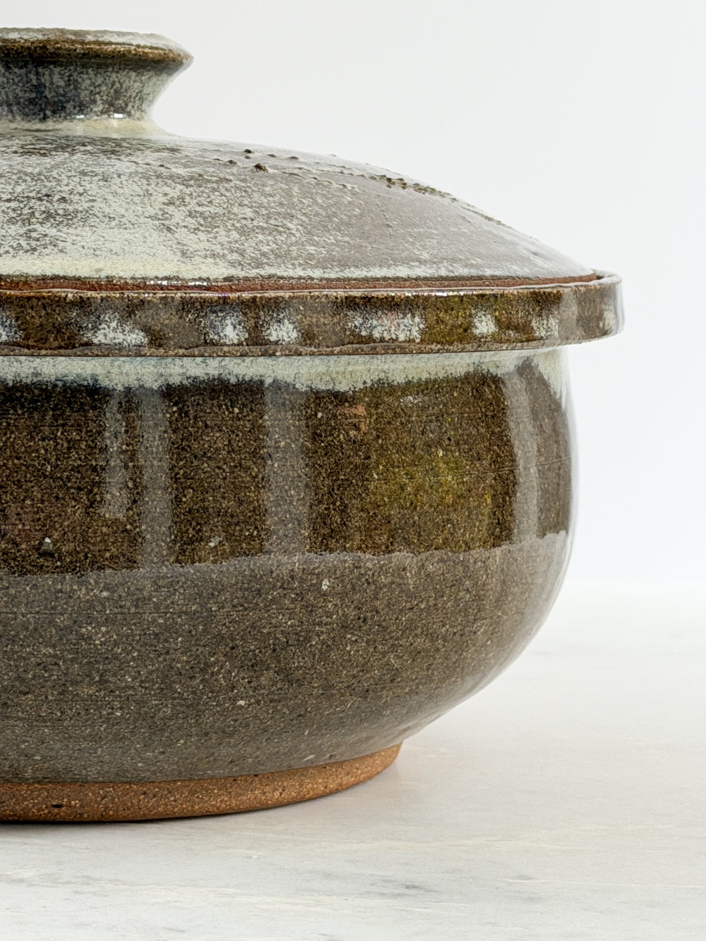 Studio Crafted Green and Blue Lidded Pot