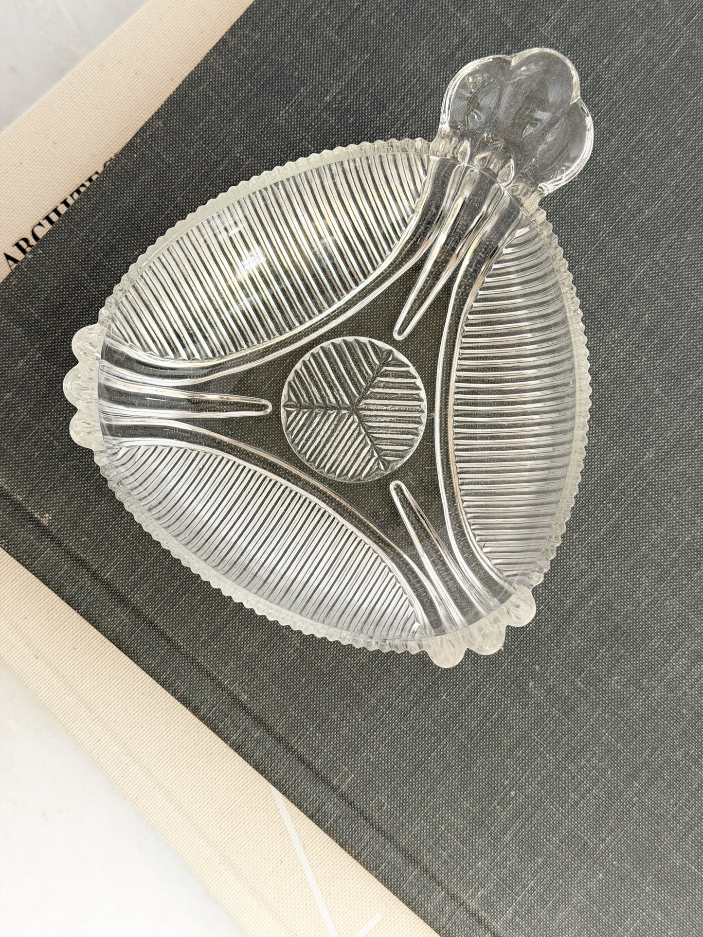 Vintage Art Deco Glass Trinket Dish