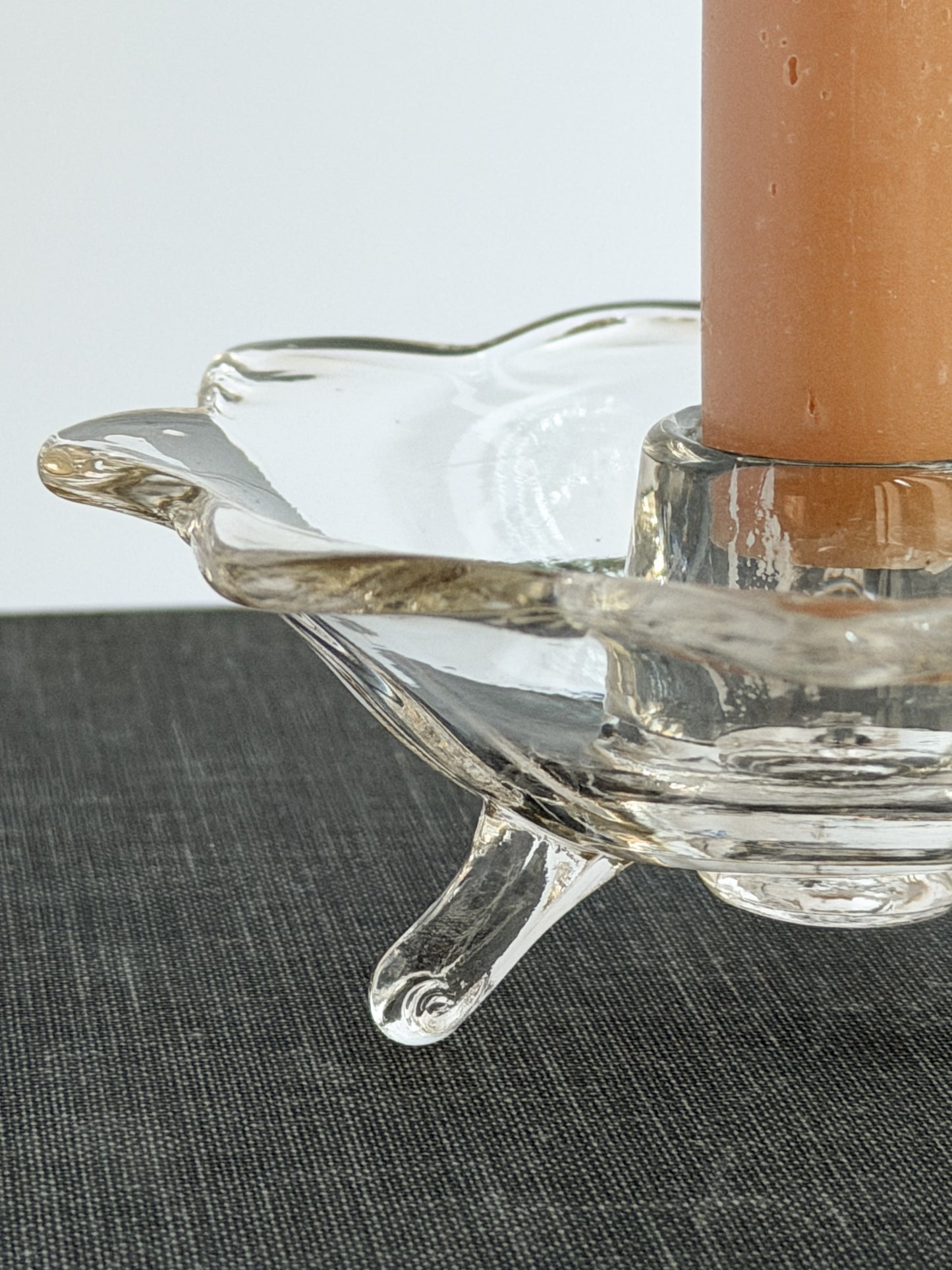 Vintage Glass Candle Holder