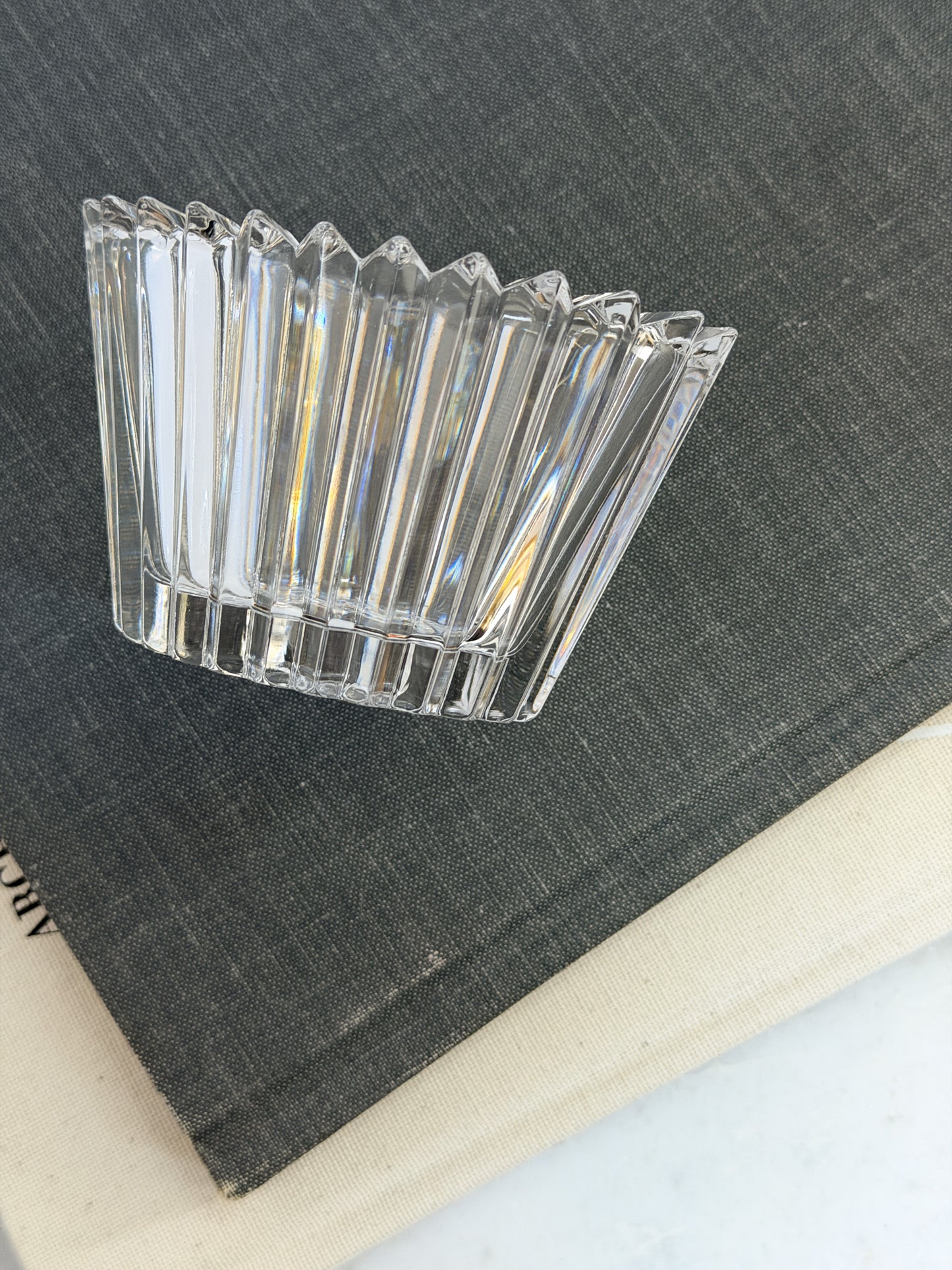 Leaded Glass Oval Trinket Dish – Zigzag Edge