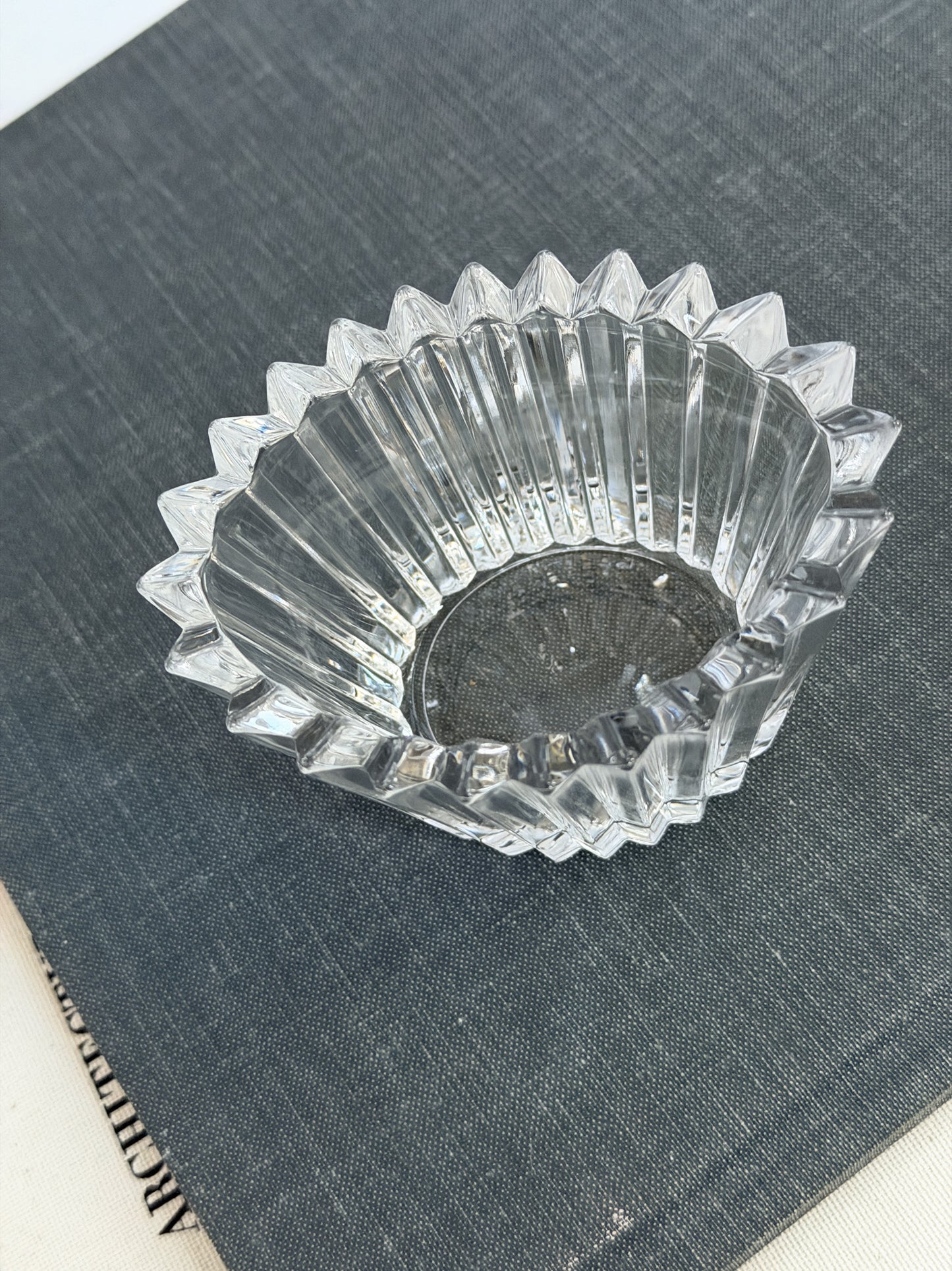 Leaded Glass Oval Trinket Dish – Zigzag Edge