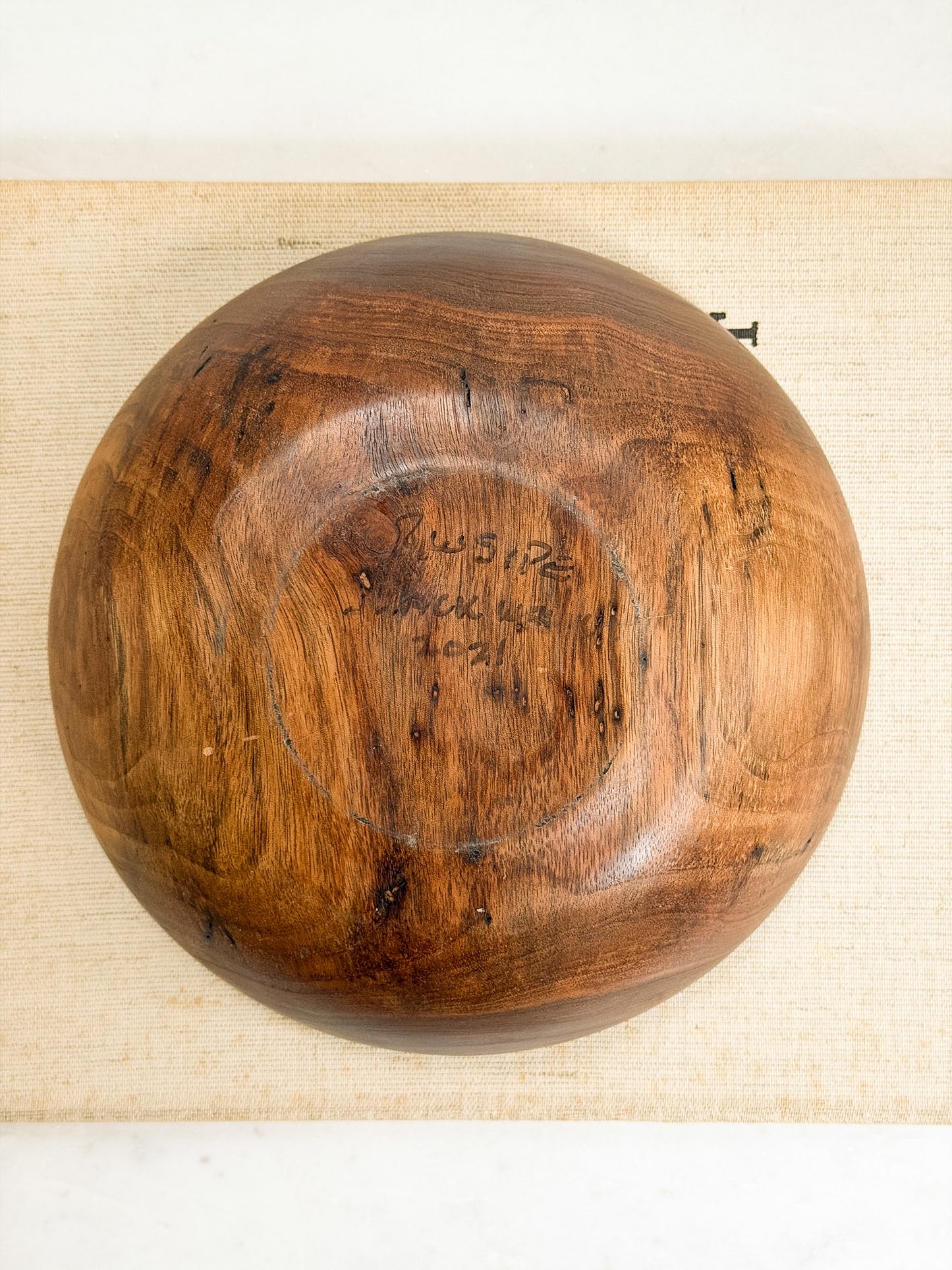 Hand-Carved Black Walnut Bowl