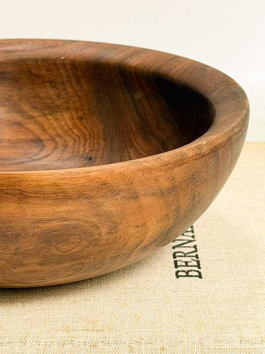 Hand-Carved Black Walnut Bowl