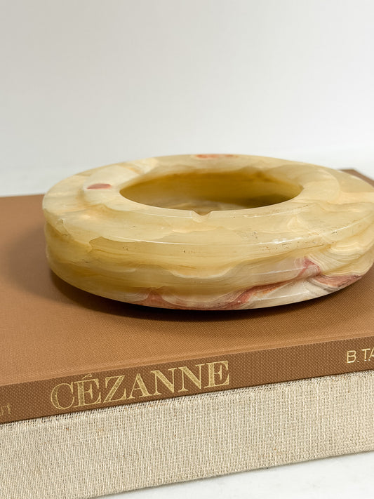 Round Onyx Ashtray Catchall
