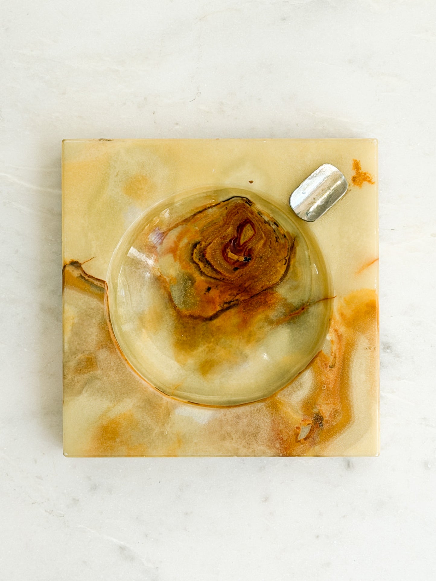 Mid-Century Onyx Ashtray