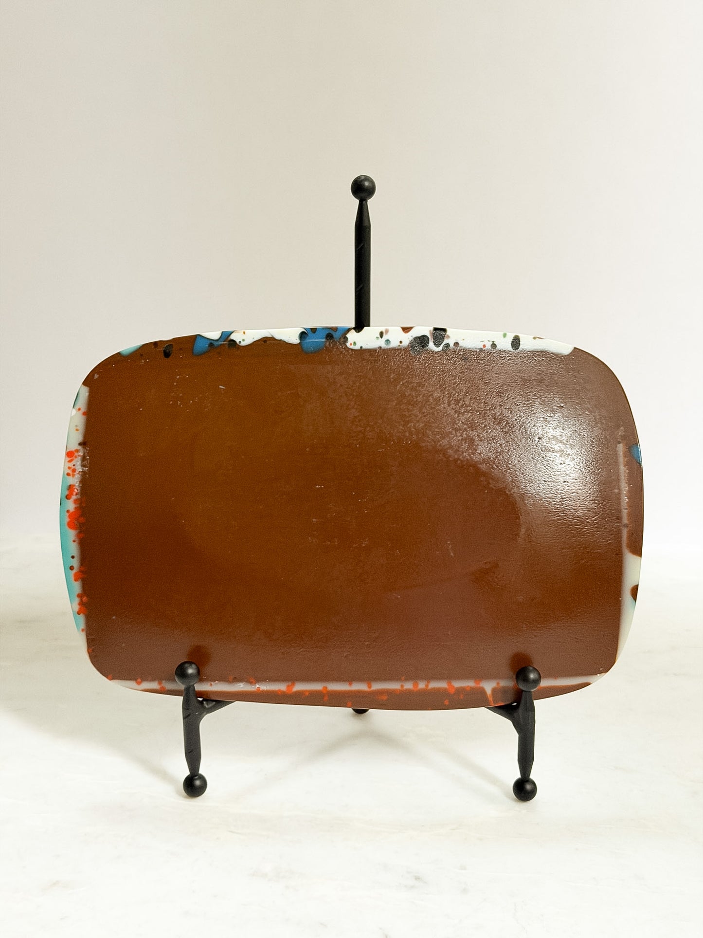 Abstract Ceramic & Glass Fused Tray