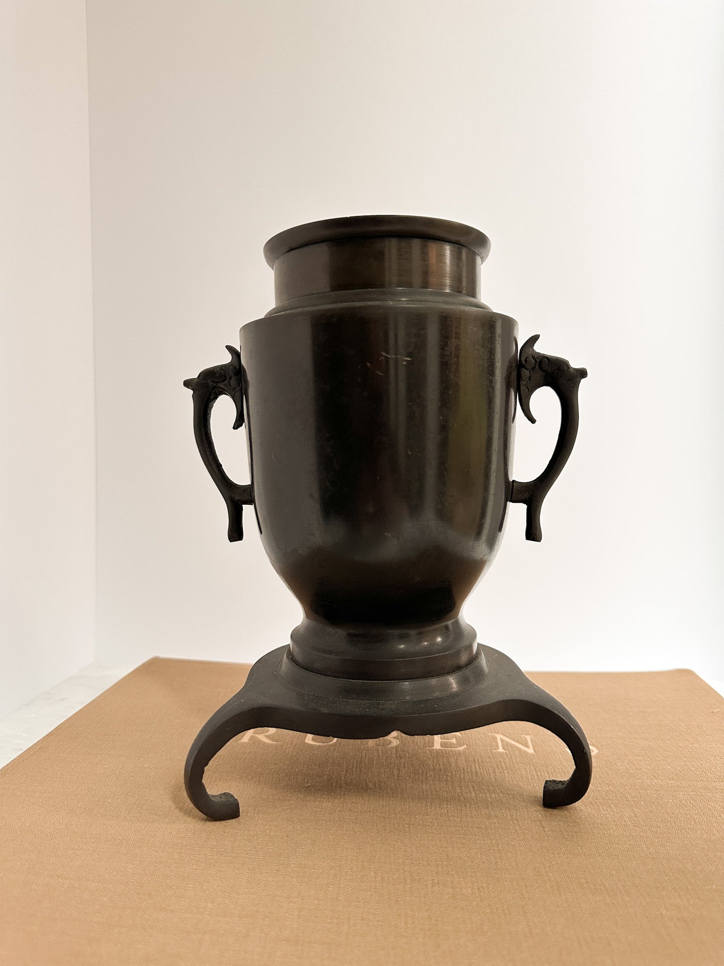 Japanese Bronze Tripod Vase