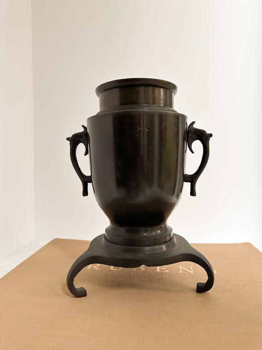 Japanese Bronze Tripod Vase