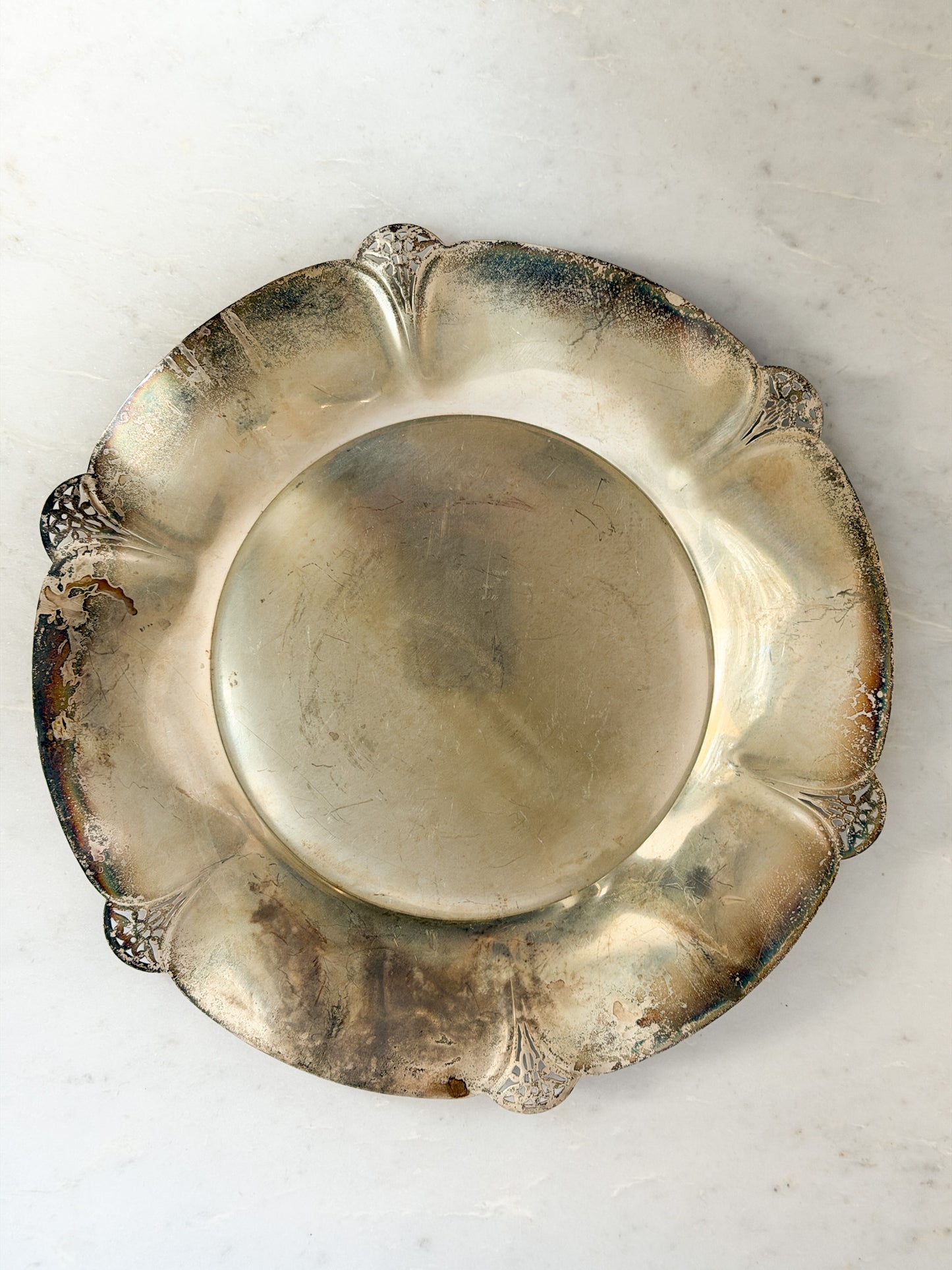 Vintage Silverplate Plate – Lace Trim Edge