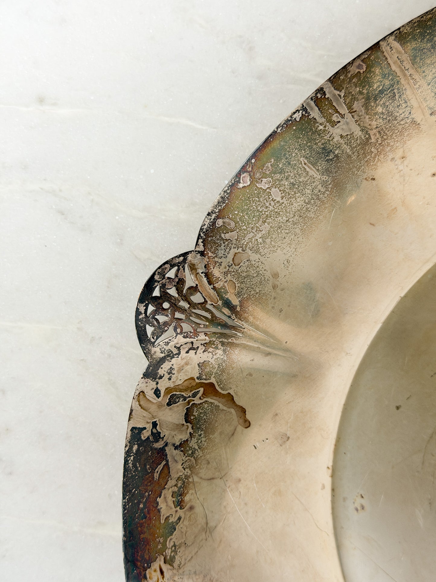 Vintage Silverplate Plate – Lace Trim Edge