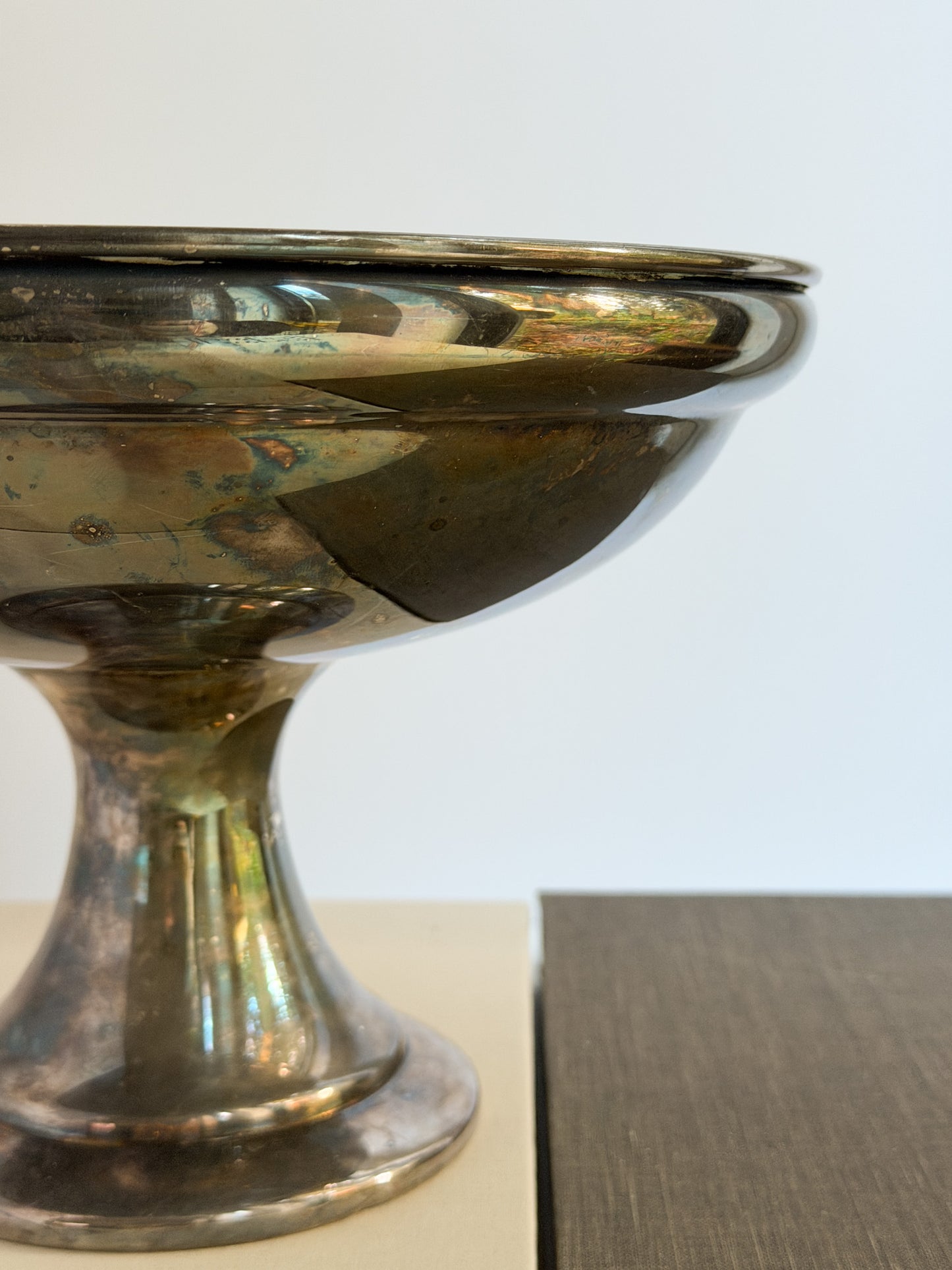 Vintage Silver Pedestal Compote Bowl