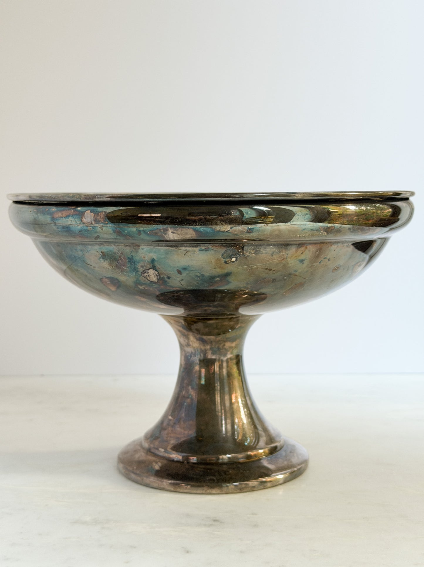 Vintage Silver Pedestal Compote Bowl