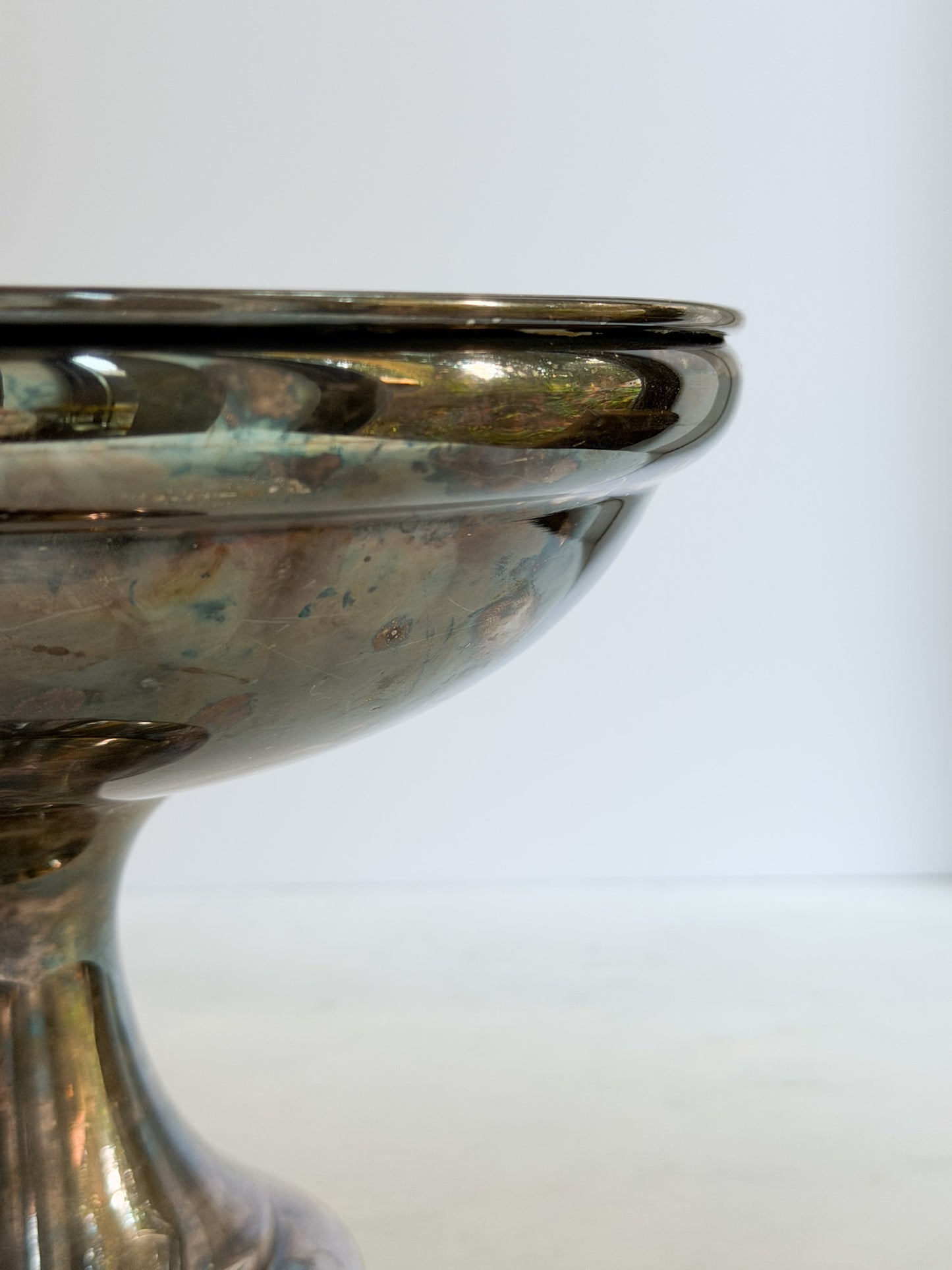 Vintage Silver Pedestal Compote Bowl