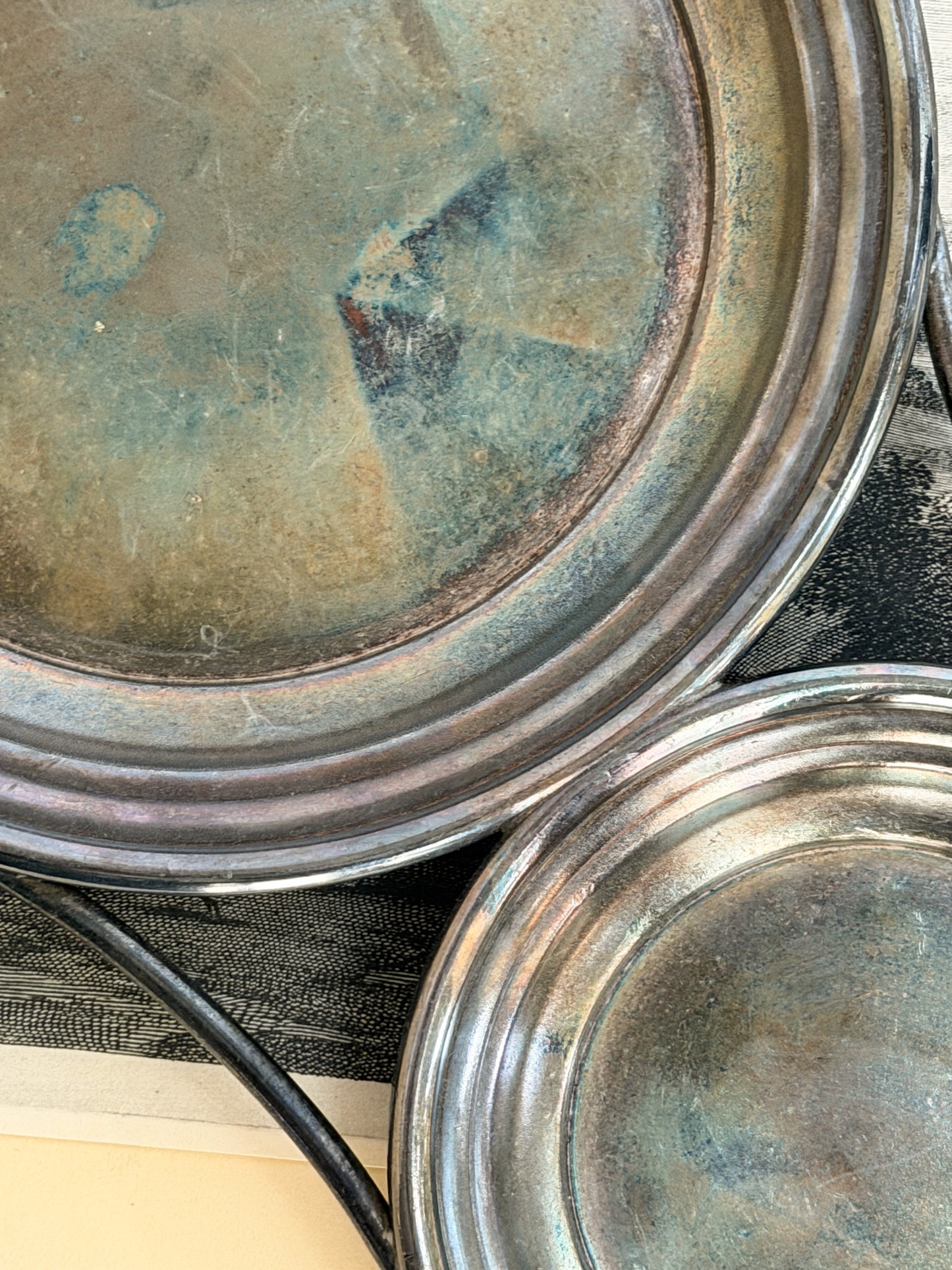 Silverplate Double Serving Tray