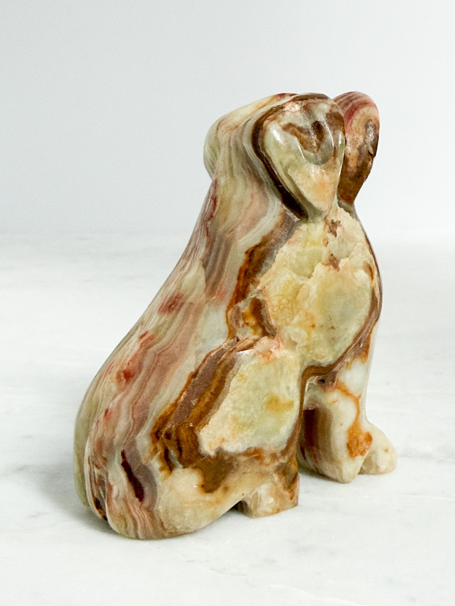 Vintage Hand-Carved Onyx Dog