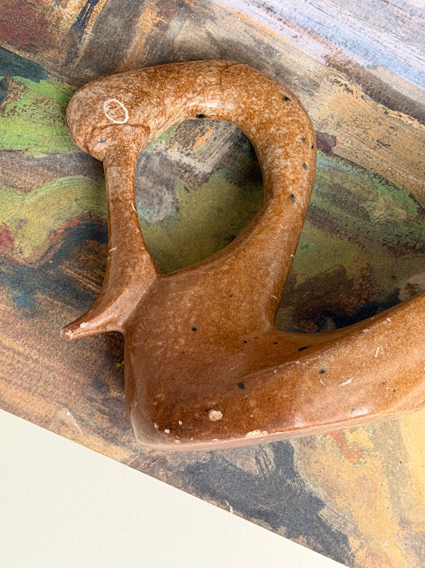 Vintage Hand-Carved Soapstone Swan