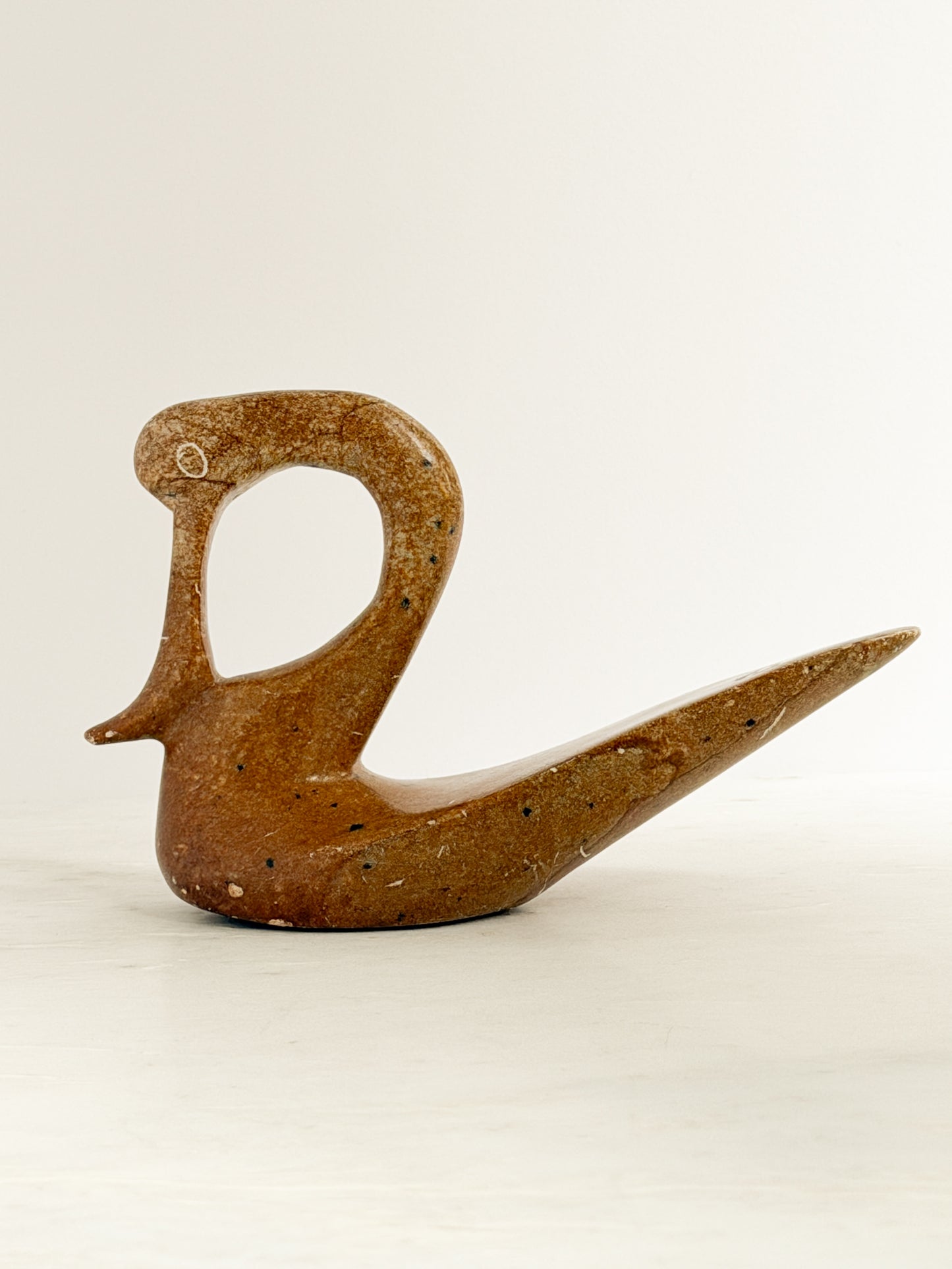 Vintage Hand-Carved Soapstone Swan