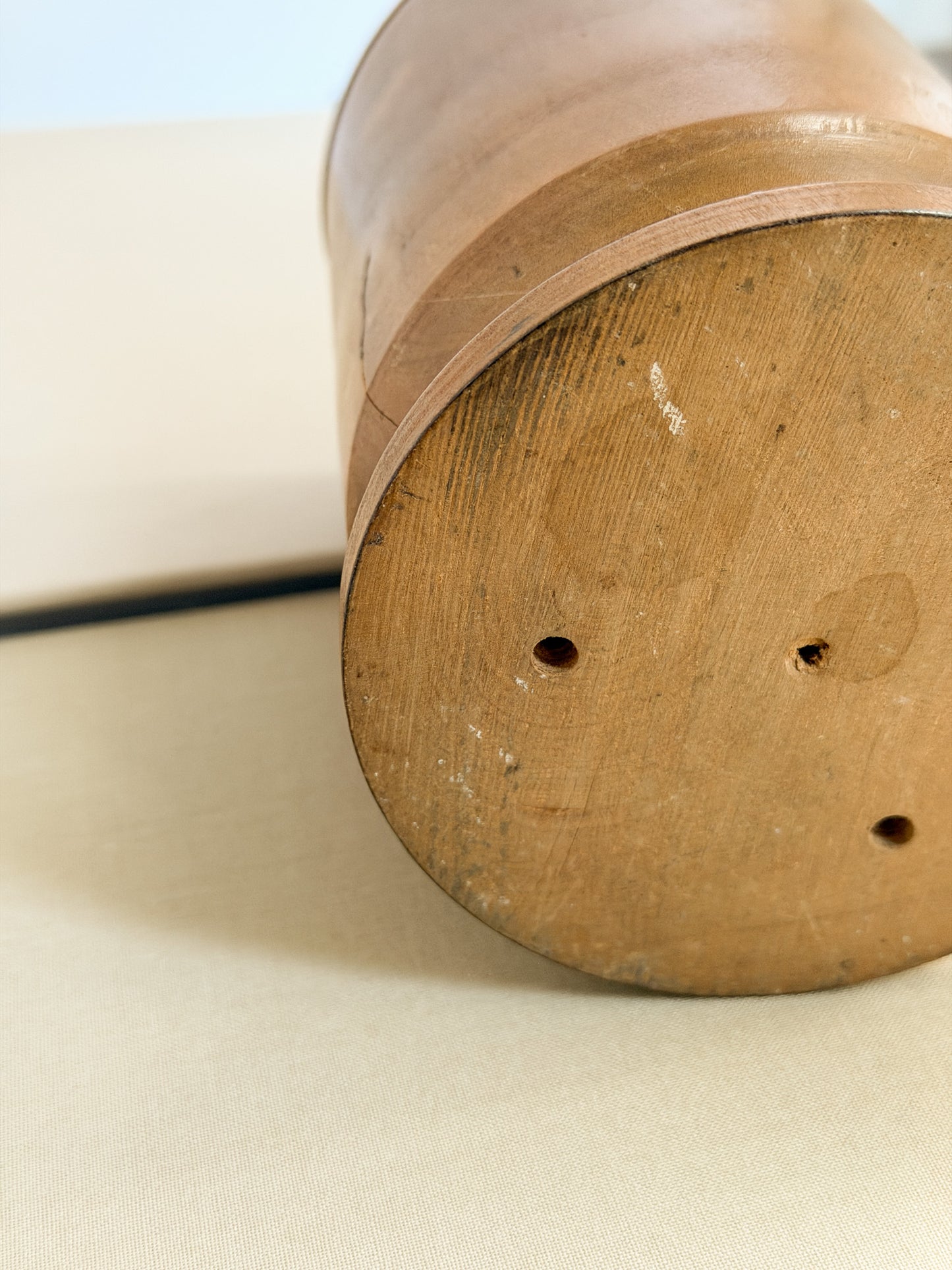 Vintage Hand-Turned Wood Canister