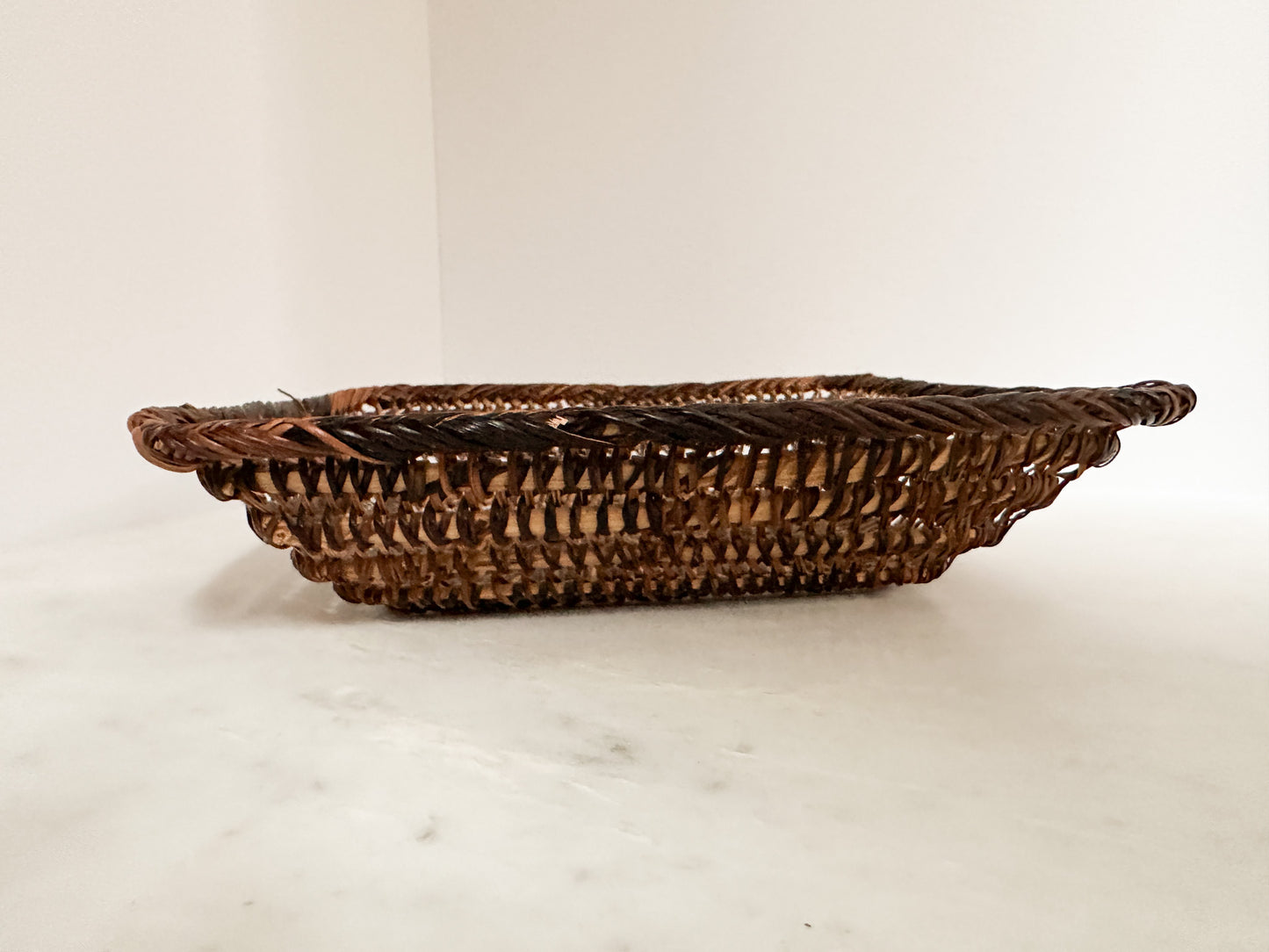 Vintage Square Rattan Tray