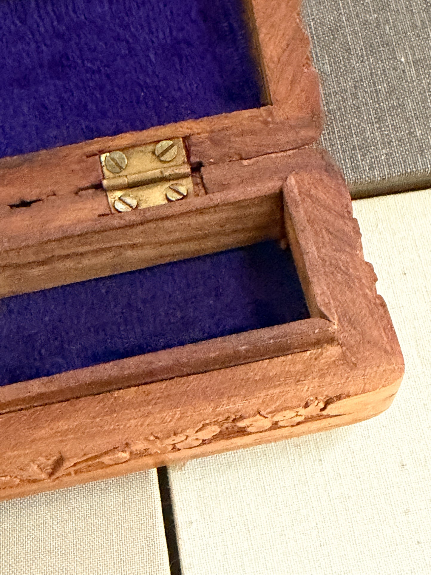 Hand-Carved Wooden Box